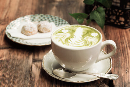 Matcha Latte im japanischen Café House of Small Wonder