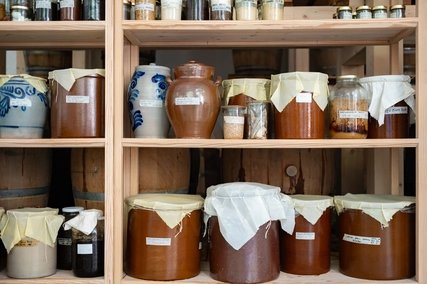 Mimi Ferments products in clay jugs Mimi Ferments products in clay jugs