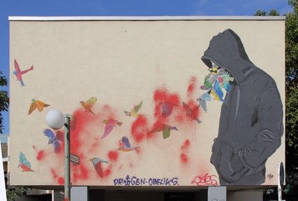 Mural Hoodie Birds von Don John
