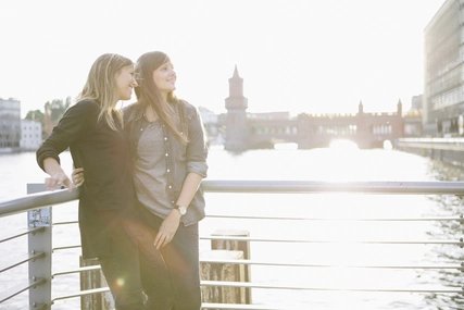 loving women couple in Berlin