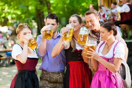 In Beer garden