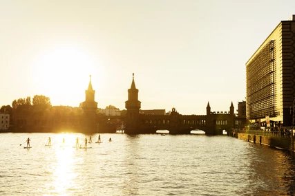 Oberbaumbrücke bei Sonnenuntergang
