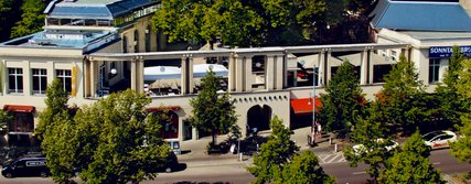 Pfefferberg Brauerei Luftaufnahme Biergarten der Pfefferberg Brauerei Berlin