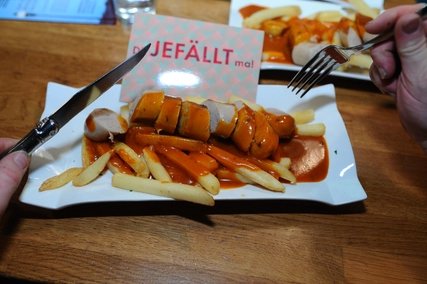 Currywurst Pressekonferenz im Pop-up-Store in Wien