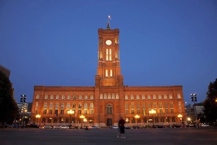 Berlin Rathaus at night