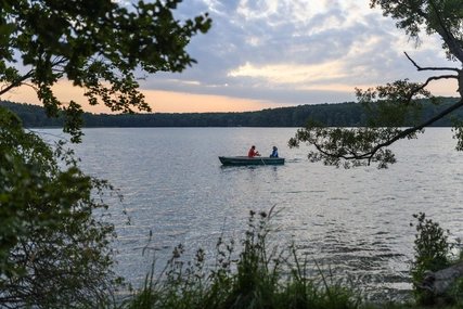 Boot auf dem Ruppiner See im Ruppiner Seenland
