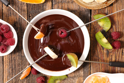 Chocolate fondue with fruits in Berlin