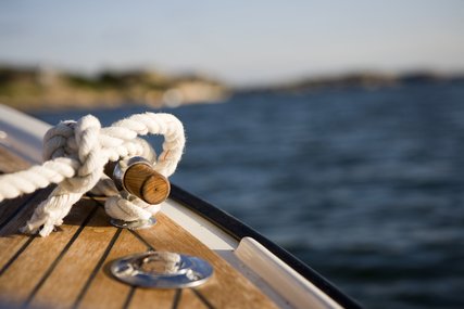 Seil auf einem Segelboot