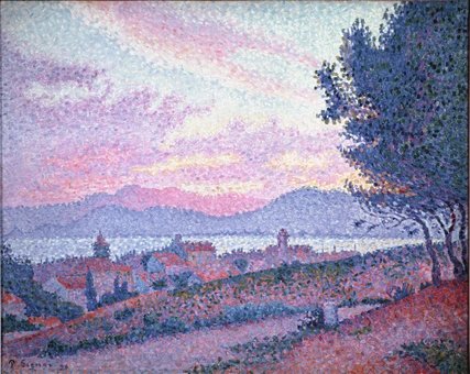 Paul Signac Saint-Tropez. Sonnenuntergang im Kiefernwald, 1896 L’Annonciade, musée d’art moderne de Saint-Tropez