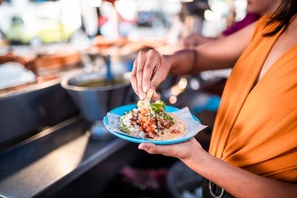 Taco aus einem Foodtruck