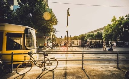 Pedestrians On Street In City