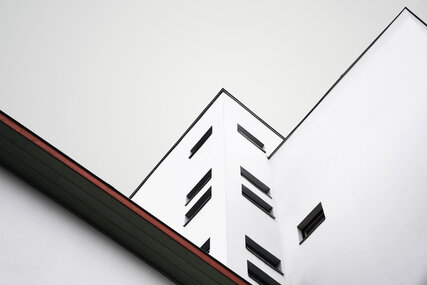 Fassadendetail der Weißen Stadt, Bauhaus Architektur Berlin