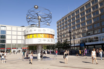 Urania Weltzeituhr auf dem Alexanderplatz