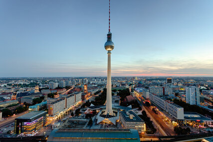 View of the Berlin city centre with the television tower