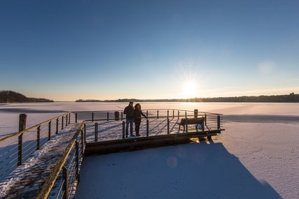 Steg am Scharmuetzelsee in Bad Saarow