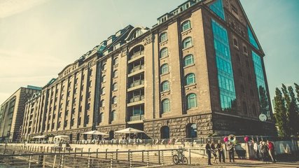 Spreespeicher, Mediaspree Berlin Außenaufnahme des Spreespeicher (Mediaspree, Berlin)