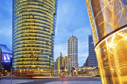 Potsdamer Platz bei Dämmerung