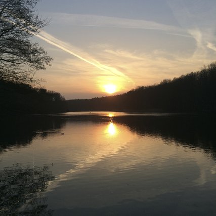 Sonnenuntergang am Schlachtensee