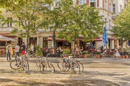 Bicycles in a Berlin neighbourhood 