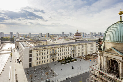 View from the Berlin Cathedral to the Humboldt Forum in Berlin