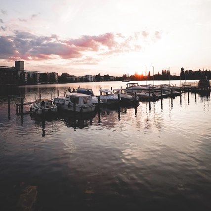 Boote in der Rummselburger Bucht Rummelsburger Bucht