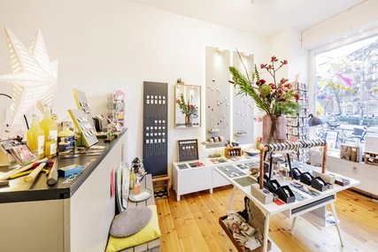 Pictofactum jewellery shop in Friedrichshain Interior of Pictofactum with handmade jewellery and watches
