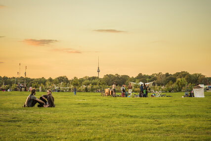 The park Tempelhofer Feld in Berlin