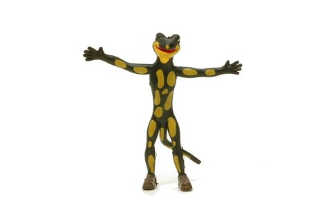 Werbefigur 'Lurchi' von Salamander GmbH im Museum der Dinge Berlin