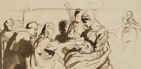 Anton van Dyck, Die Vermählung der heiligen Katharina, Detail, 1618–21