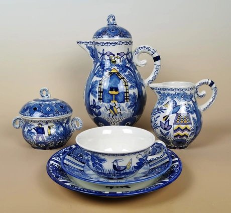 Steingut-Service "Paradiesgarten", Charlotte Hartmann, Steingutfabriken Velten-Vordamm, 1920er Jahre, Geschenk von Frau Christa Müller/Hagen