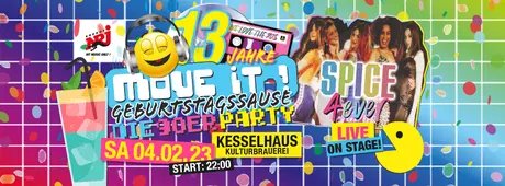13 Jahre Geburtstagssause MOVE IT! – DIE 90ER JAHRE PARTY