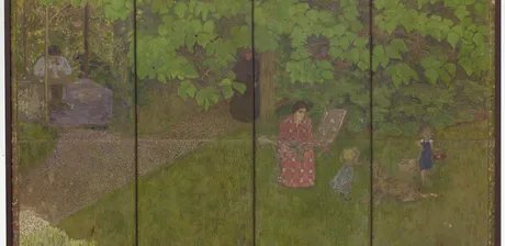 Pierre Bonnard (1867-1947), Die Familie Claude Terrasse im Garten