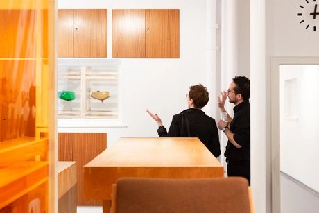 In den Ausstellungsräumen des Museum Utopie und Alltag