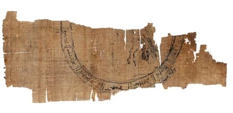 Zeichnung eines Tierkreises mit Planetenstellungen