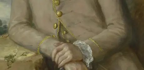 Thomas Gainsborough, Der Jurist Joshua Grigby III., Detail, um 1760/65