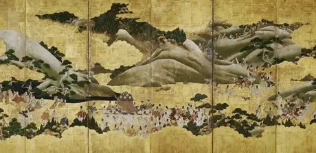 Szene aus der Geschichte vom Prinzen Genji_Miyuki, Detail