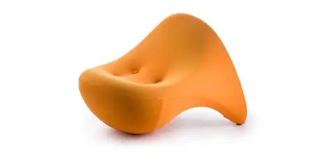 Luigi Colani, Sessel aus der Serie „Meereskollektion“, Entwurf 1968, Hersteller: Kusch & Co GmbH, Hallenberg, Deutschland, Stahlrohr, Schaumstoff, Jersey