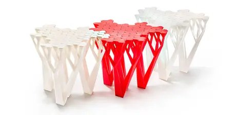 Studio WertelOberfell, Module mgx, Entwurf 2010, Hersteller: Materialize, Löwen, Belgien, ABS-Kunststoff, 3-D-Druck