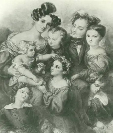 Wilhelm Hensel: Alexander Mendelssohn mit seiner Familie, 1832