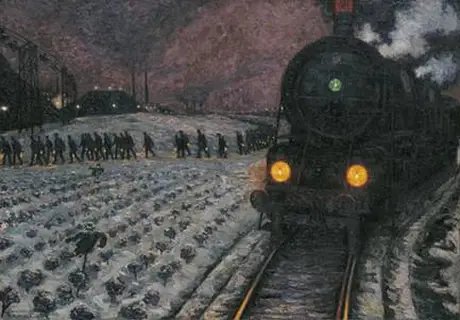 Hans Baluschek, Zur Grube, 1914