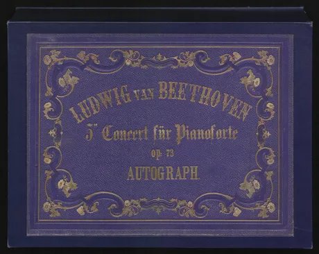 Einband zum 5. Klavierkonzert op. 73, Autograph