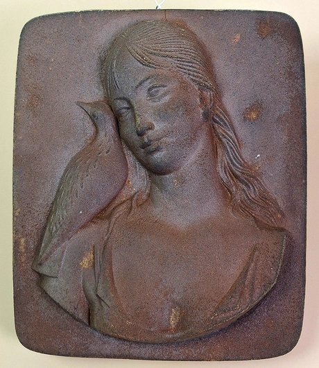 Siegmund Schütz (1906-1998), Steinzeug-Reliefplatte 28,5 x 25,5cm, KPM Berlin-Selb, 1947, Geschenk von Dr. Mathias Hanke/Berlin