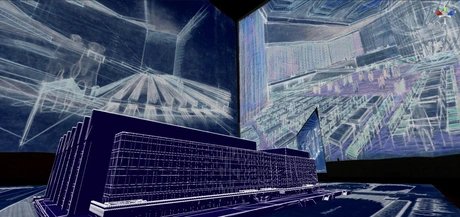 Ausschnitte aus dem virtuellen Modell zum Palast der Republik von den CyberRäubern