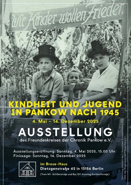 Kindheit und Jugend in Pankow nach 1945 - Plakat