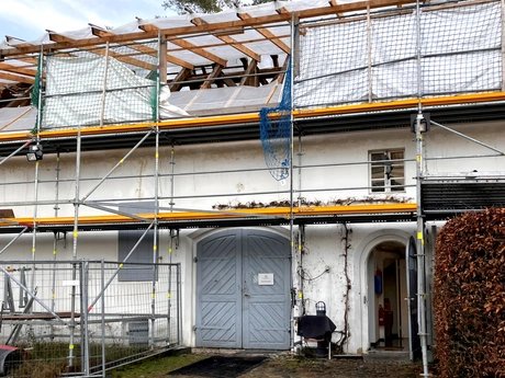 Baustelle Jagdzeugmagazin am Jagdschloss Grunewald