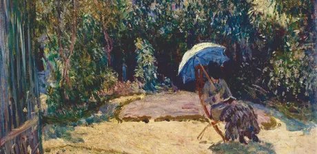 Alfred Sisley, Femme à l’ombrelle – Scène d’été, Sommersonne (Frau mit Sonnenschirm), 1883