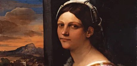 Sebastiano del Piombo, Porträt einer jungen Dame mit Fruchtkorb (Detail), um 1512/13