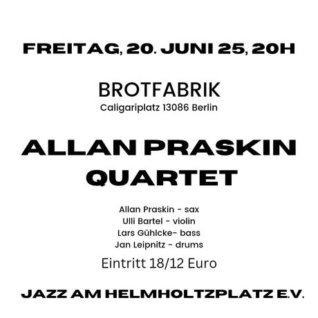 POSTER Allan Praskin Quartet