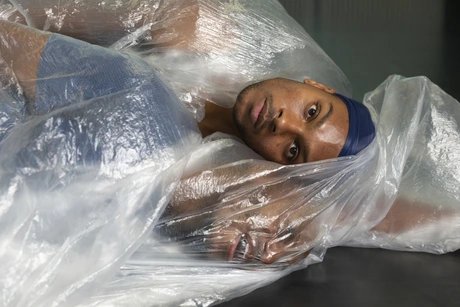 Fotografien von einer Probe zu "Mexico Aura. Mythen von Besitz und Besessenheit"