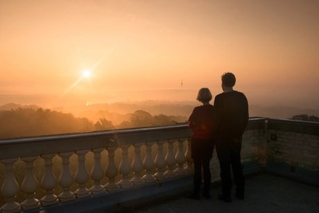 Sonnenaufgang im Belvedere